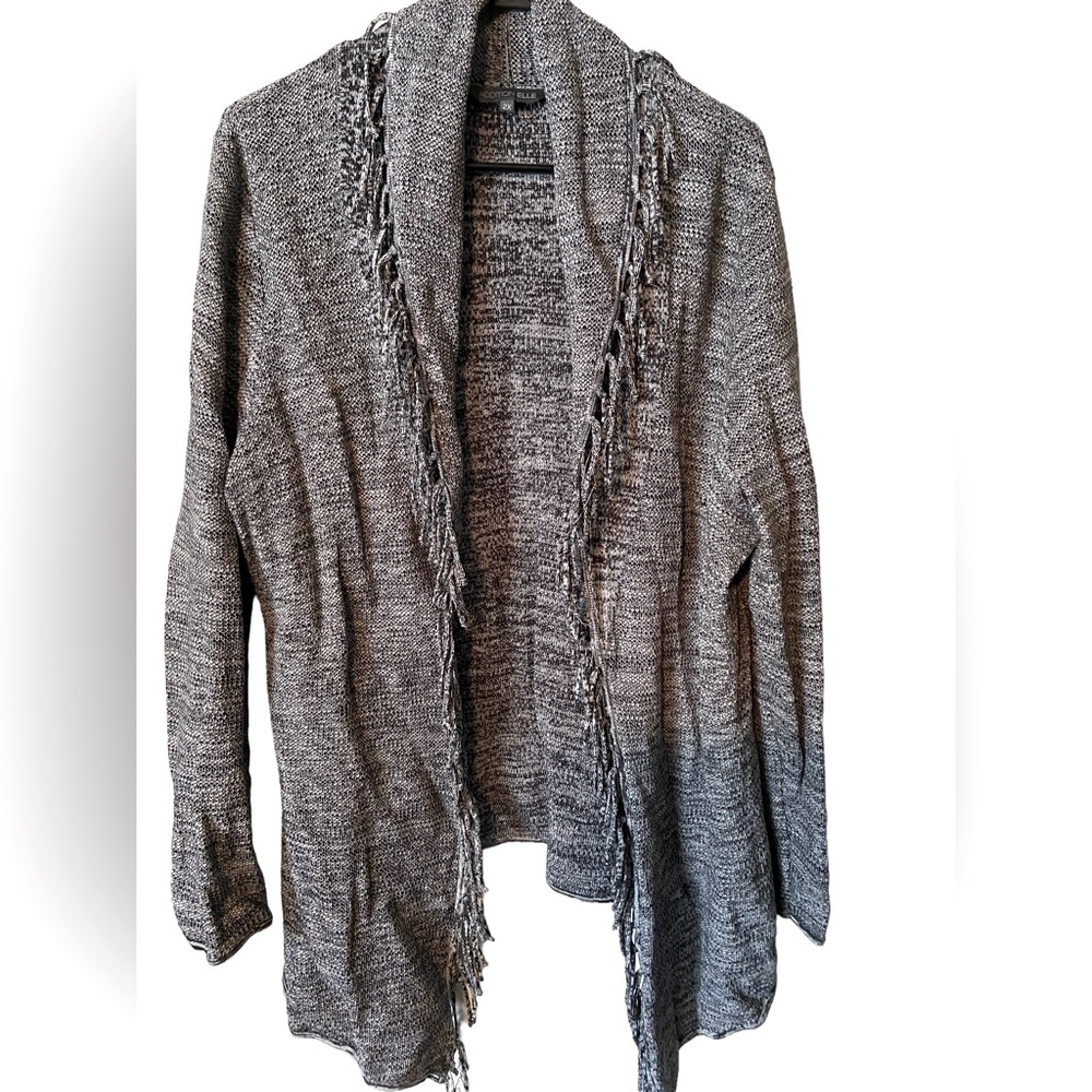 Addition Elle fringed high/low open sweater